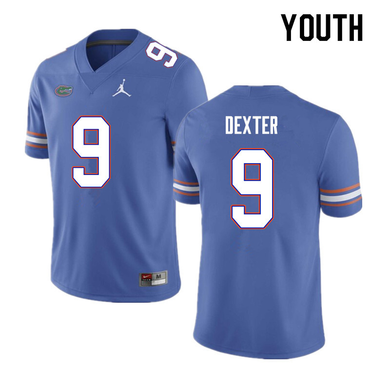 Youth #9 Gervon Dexter Florida Gators College Football Jerseys Sale-Blue